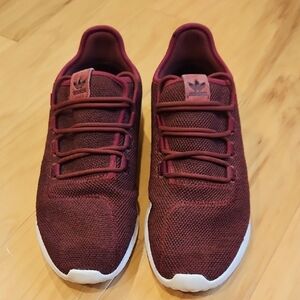 Adidas Mens Tubular Shadow Burgundy Sneakers Size 10.5